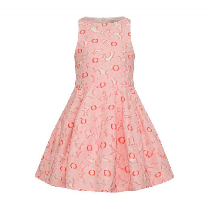 Sleeveless fil coupè dress