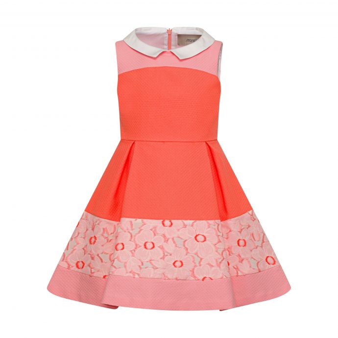 Sleeveless textured cotton dress