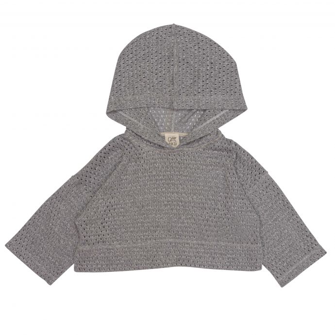 Knitted openwork sweatshirt