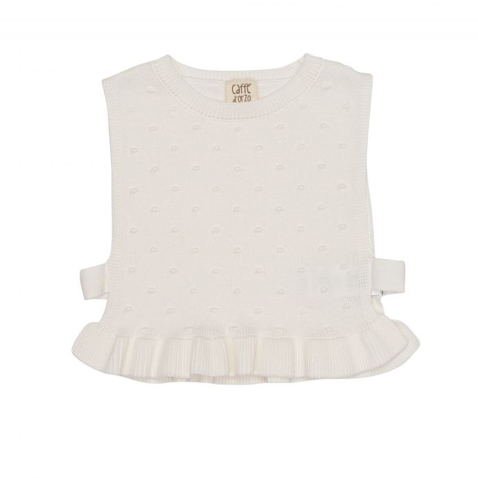 Knitted top with flounce