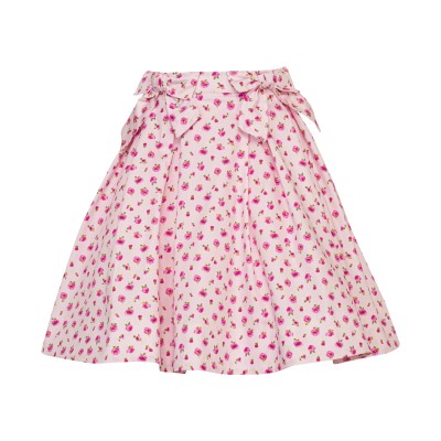 Floral skirt with bows