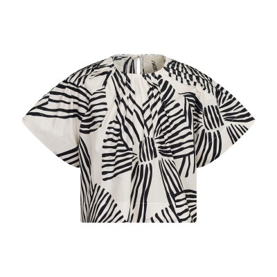 Comfortable top with all-over macro bow print