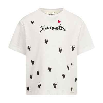 Jersey t-shirt with heart print