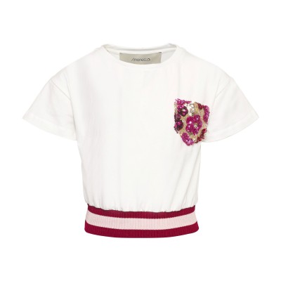 Pocket t-shirt with sequins
