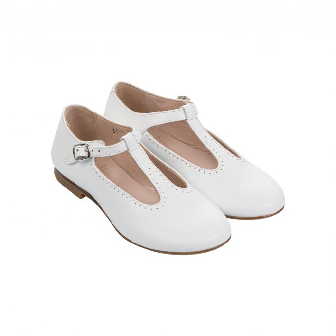 Ballerina in pelle con fibbia