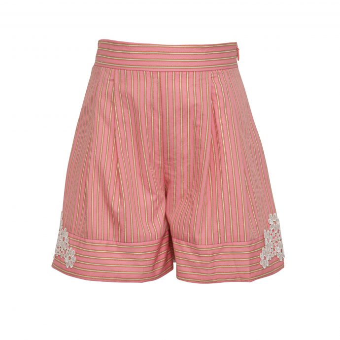 Shorts in popeline rigato