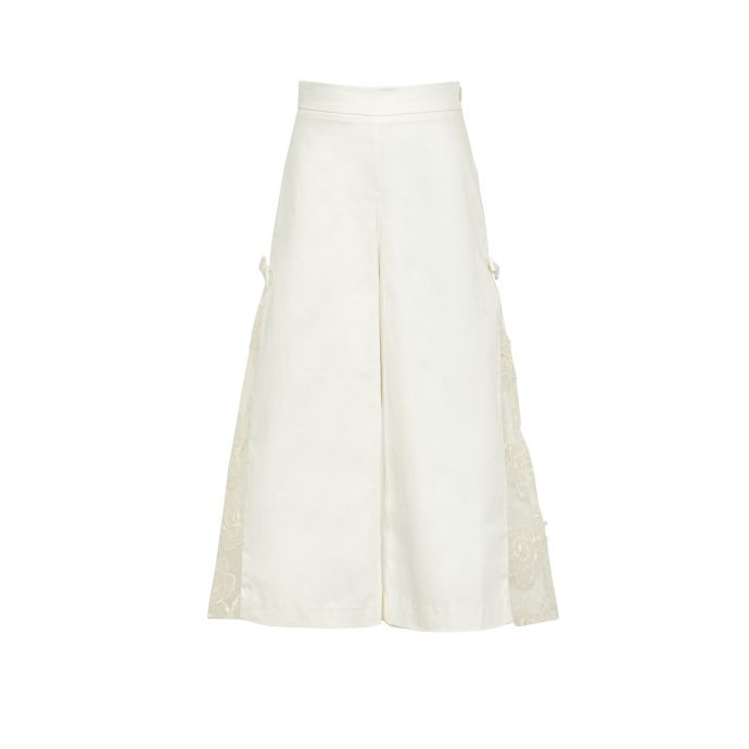 Pantalone in raso di cotone