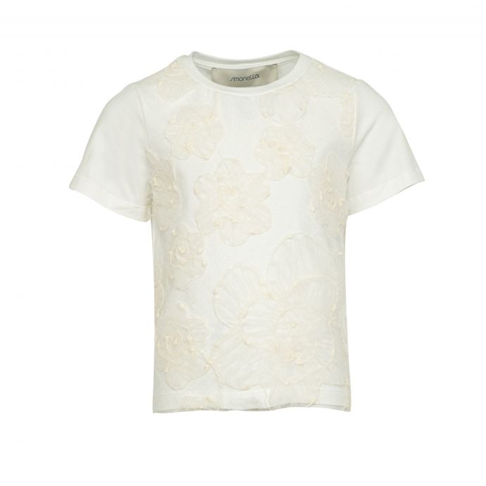 T-shirt pizzo ricamato 