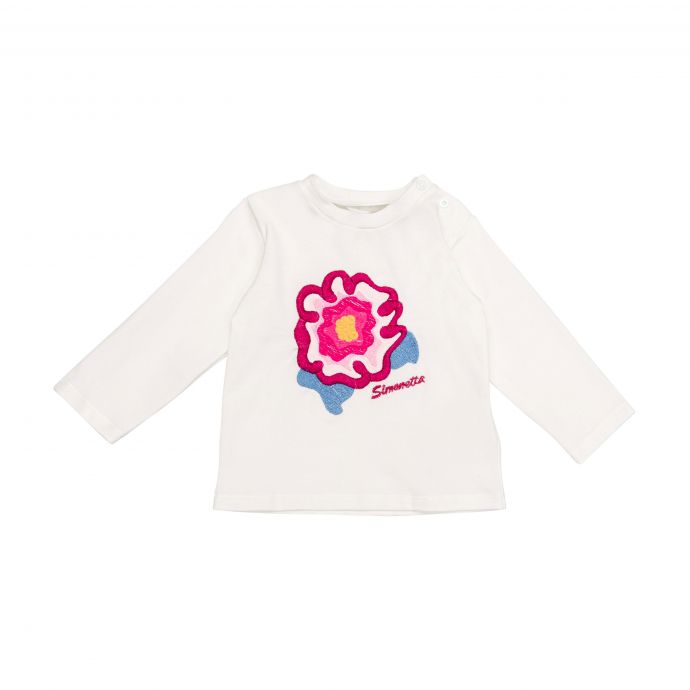 T-shirt con fiore