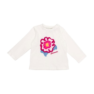 T-shirt con fiore