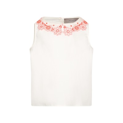 Top in raso di cotone