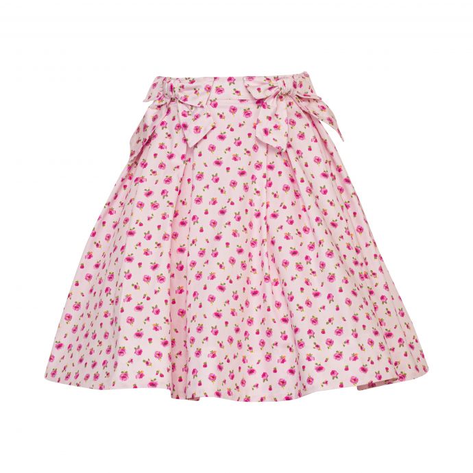 Floral skirt with bows